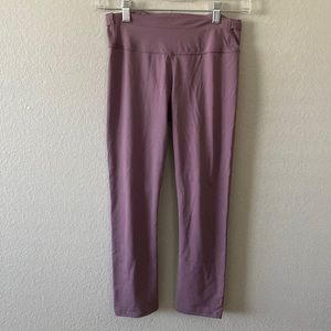 Fabletics Periwinkle/Lilac Cropped Workout Leggings with Back Pocket